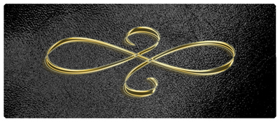 DNSEMP-L-601-GD-SH-BK Gold Scroll Shimmer Black